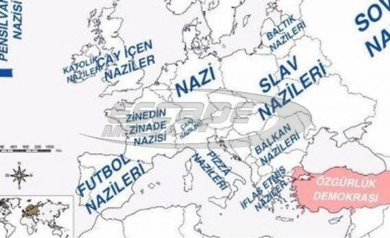 Χάρτης ειρωνεύεται τον Ερντογάν για την Ευρώπη των ναζί – πώς βλέπει την Ελλάδα