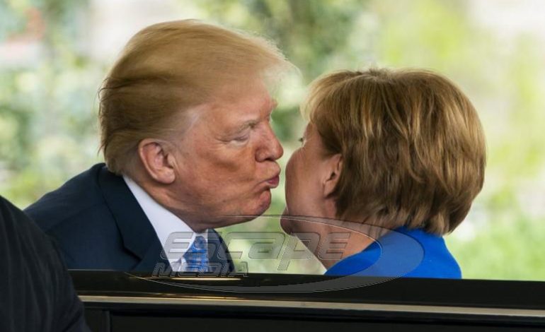«Φιλιούνται, αγκαλιάζονται» Τραμπ και Μέρκελ στην συνάντησή τους – Ιδιαίτερα θερμό το κλίμα