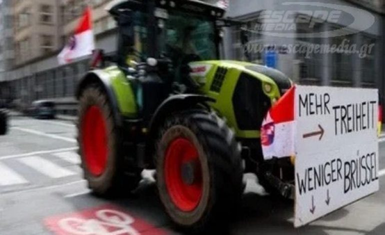 Tρακτέρ στους δρόμους των Βρυξελλών – Πάνω από 10.000 αγρότες στην έδρα της ΕΕ